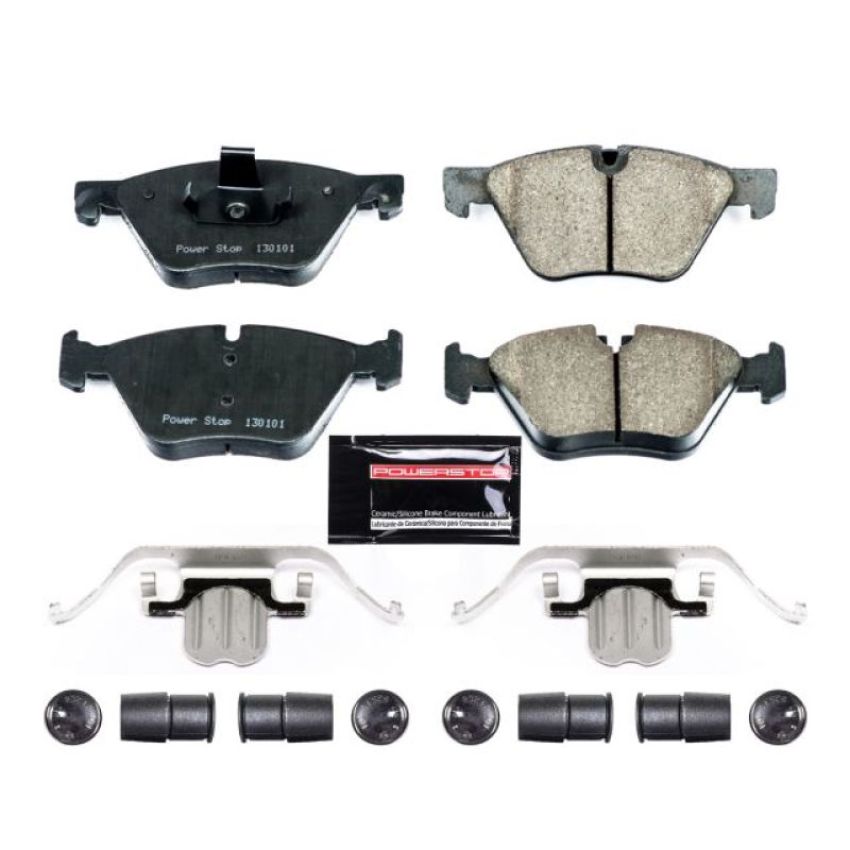 PowerStop Z23-1504 PowerStop - Z23 Daily Driver Carbon-Fiber Ceramic Brake Pads with Hardware Kit