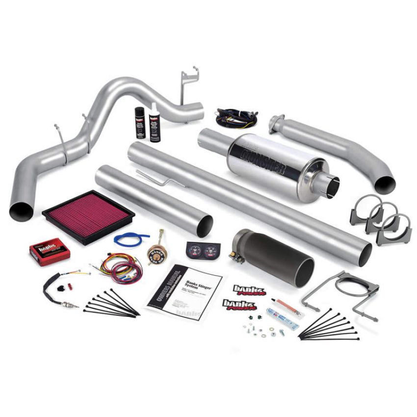 Banks Power 49365-B 99-00 Dodge 5.9L Std Cab Stinger System - SS Single Exhaust w/ Black Tip
