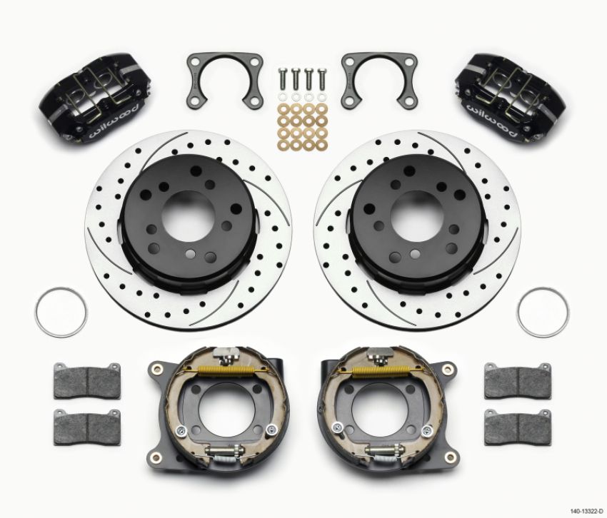 Wilwood 140-13322-D Dynapro Lug Mount P/S Park Brake Kit Drilled Big Ford 2.36in Off Bronco 5 x 5.50