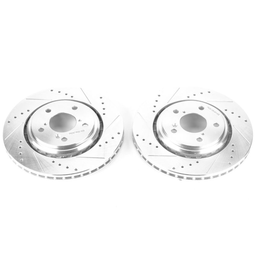 PowerStop JBR1590XPR PowerStop Evolution Performance Drilled, Slotted & Plated Brake Rotor Pair