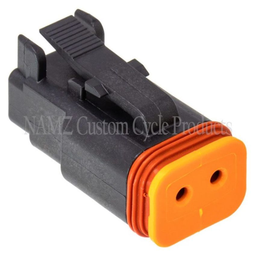 NAMZ DP-2B Deutsch DT Series 2-Wire Plug & Wedgelock - Black (Repl. HD 72112-94BK)