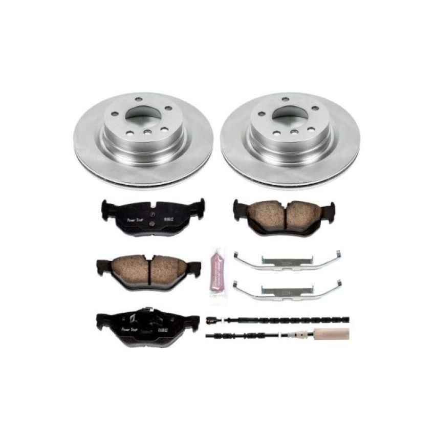 PowerStop KOE5981 OE Stock Replacement Low-Dust Ceramic Brake Pad and Rotor Kit