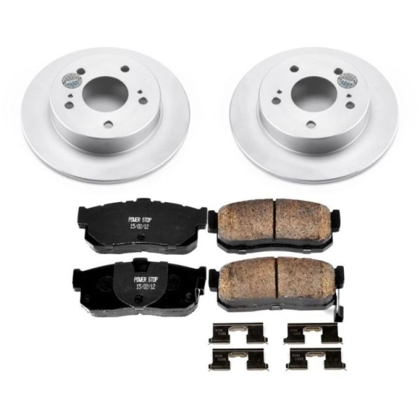 PowerStop CRK3099 Genuine Geomet Coated Rotor and Low-Dust Ceramic Brake Pad Kit