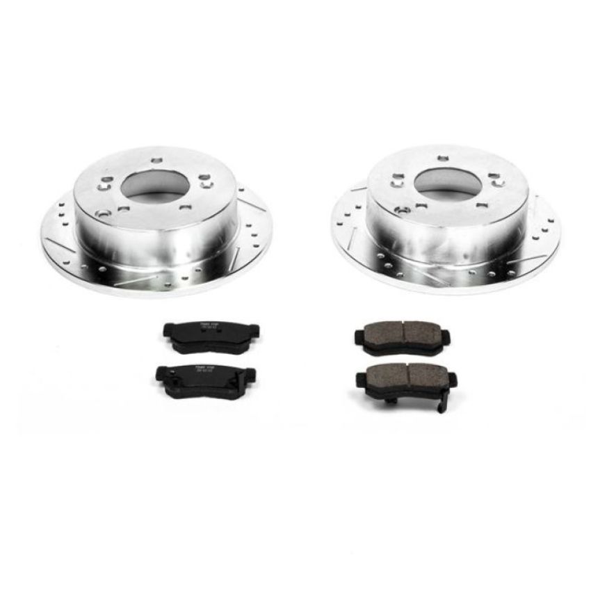 PowerStop K5214 Z23 Daily Driver Carbon-Fiber Ceramic Brake Pad and Drilled & Slotted Rotor Kit