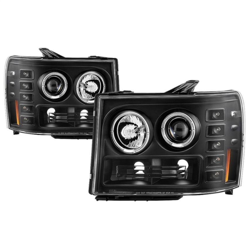 SPYDER 5086020 Projector Headlights - LED Halo - Black