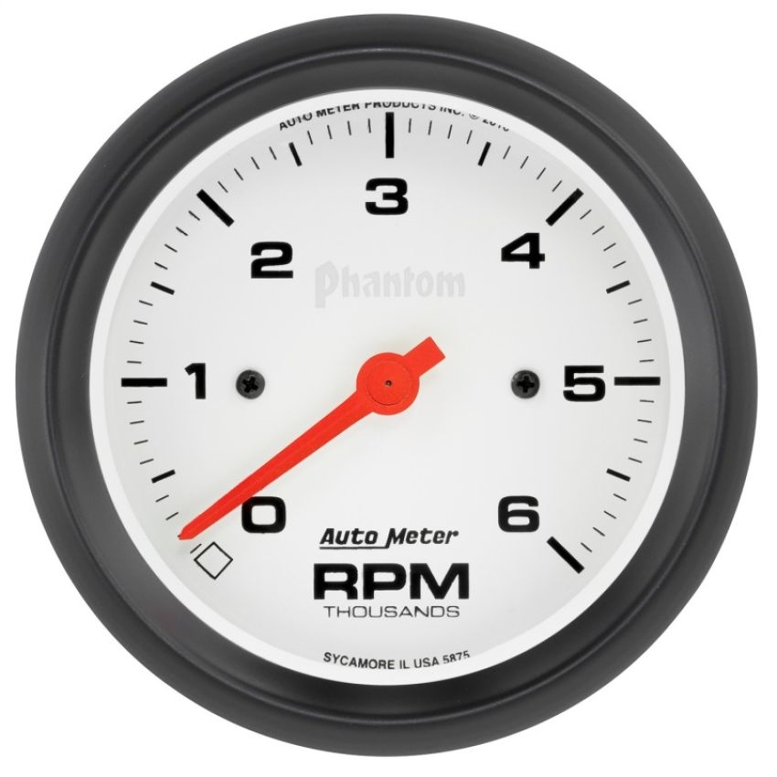 AutoMeter 5875 Phantom 6000RPM 3-3/8in. In-Dash Tachometer Gauge