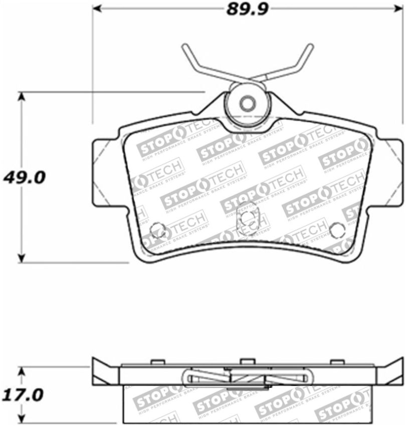 Stoptech 305.06270 Street Select Brake Pads - Rear