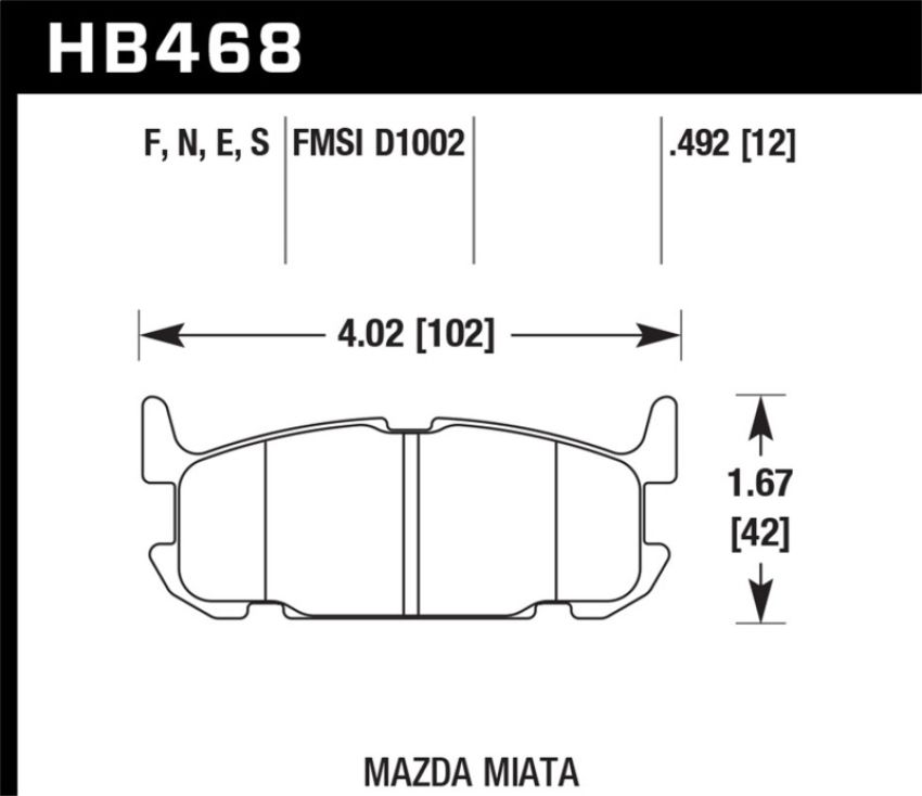Hawk Performance HB468D.492 ER-1 Disc Brake Pad