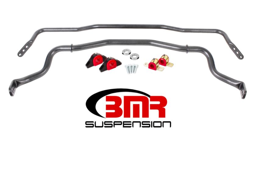 BMR 15-17 S550 Mustang Front & Rear Sway Bar Kit w/ Bushings - Black Hammertone