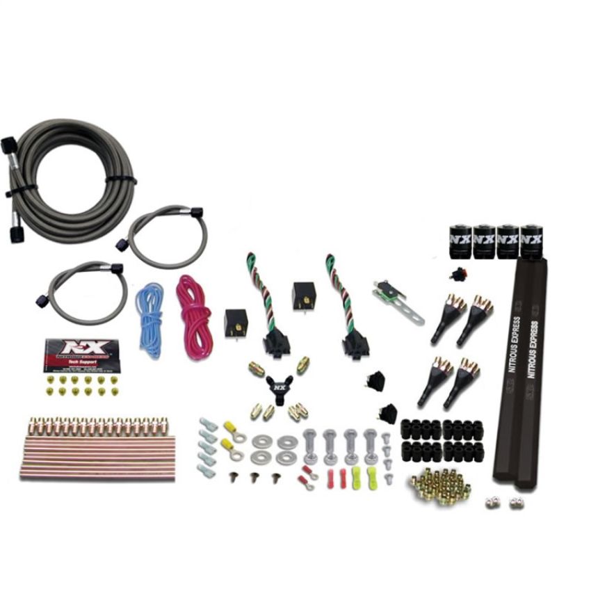 Nitrous Express 90094-00 4-CYL SX2 NOZZLE SYSTEM LESS BOTTLE (100-300HP X 2)
