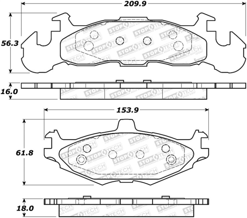 Stoptech 308.02190 Street Brake Pads