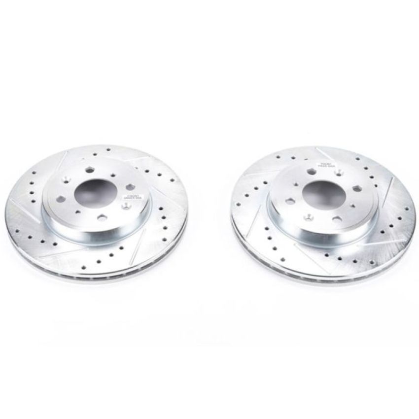 PowerStop JBR1714XPR PowerStop Evolution Performance Drilled, Slotted & Plated Brake Rotor Pair