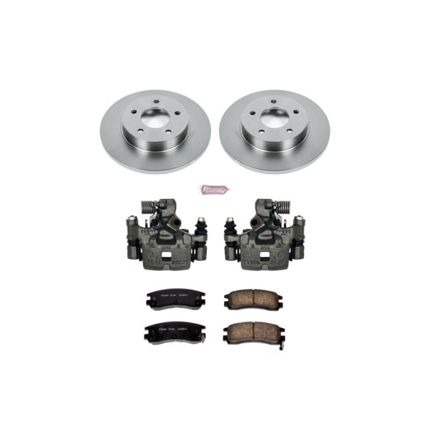 PowerStop KCOE3115 OE Stock Replacement Low-Dust Ceramic Brake Pad, Rotor and Caliper Kit
