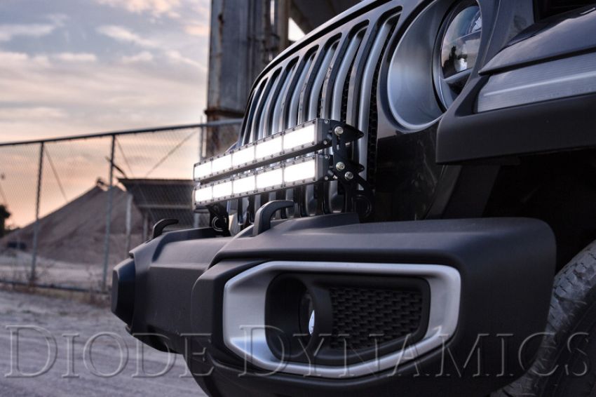 Diode Dynamics DD6080 18-21 Jeep JL Wrangler/Gladiator SS30 Bumper Bracket Kit - Amber Driving (Single)