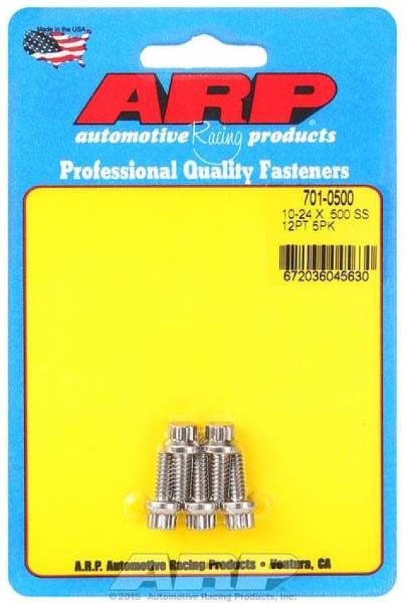 ARP ARP701-0500 10-24 x .500 12pt SS Bolt Kit  5pk
