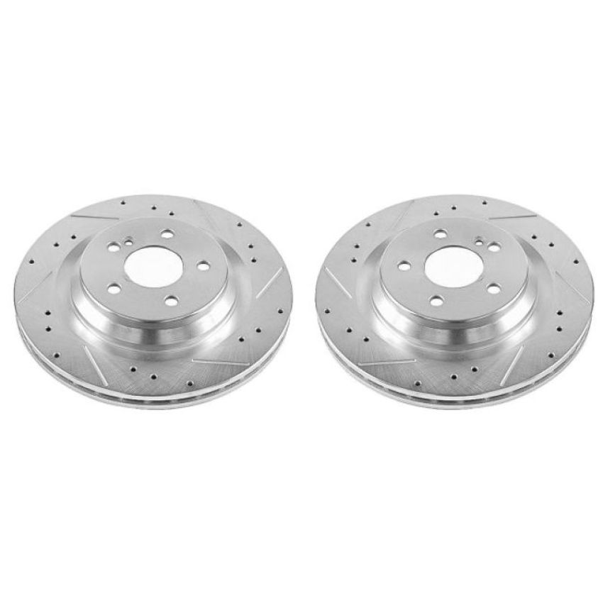 PowerStop EBR1052XPR PowerStop Evolution Performance Drilled, Slotted & Plated Brake Rotor Pair