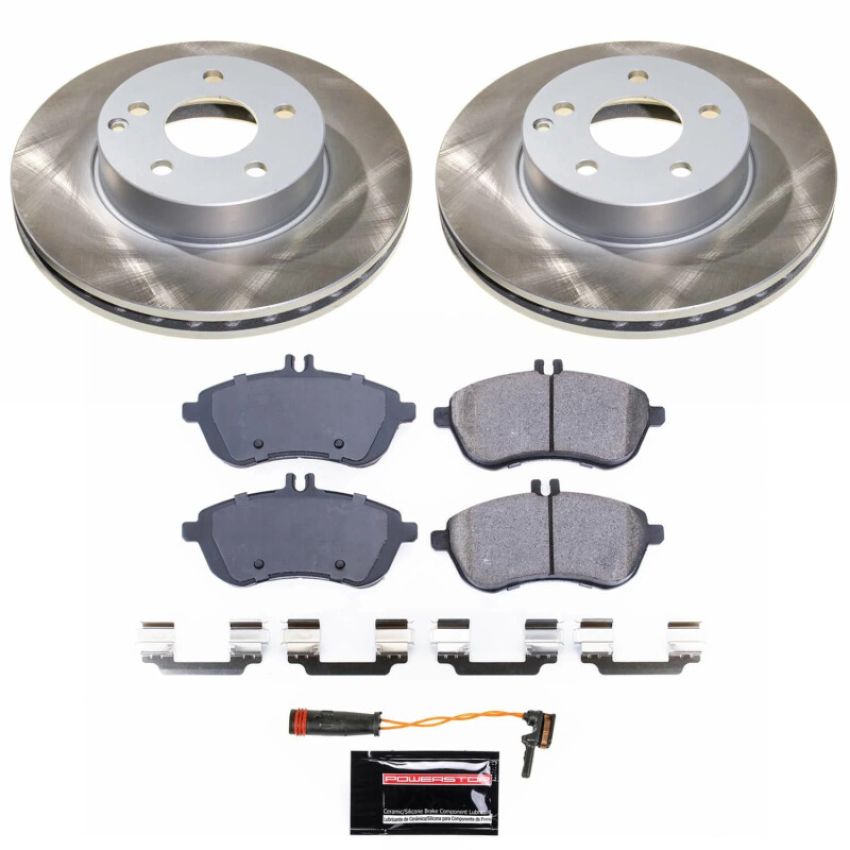 PowerStop SC5790 Semi-Coated Rotor and Low-Dust Ceramic Brake Pad Kit