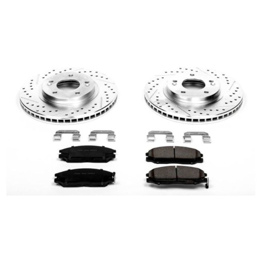 PowerStop K5250 Z23 Daily Driver Carbon-Fiber Ceramic Brake Pad and Drilled & Slotted Rotor Kit