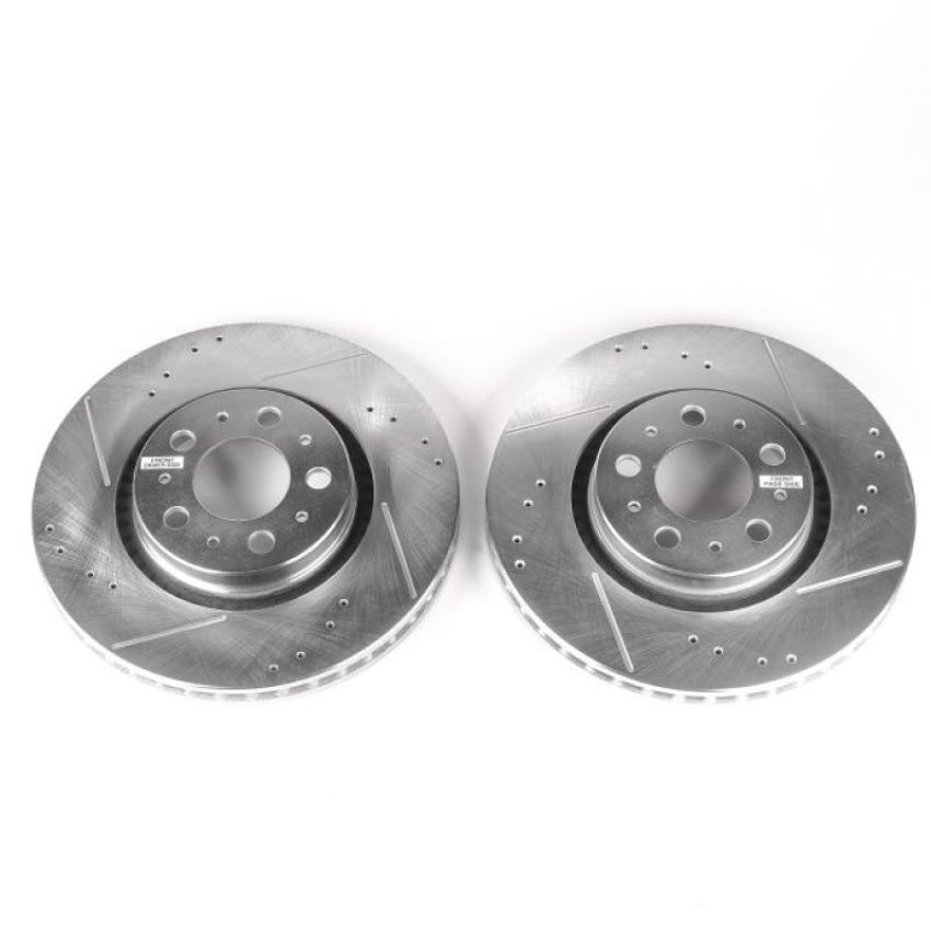 PowerStop EBR643XPR PowerStop Evolution Performance Drilled, Slotted & Plated Brake Rotor Pair