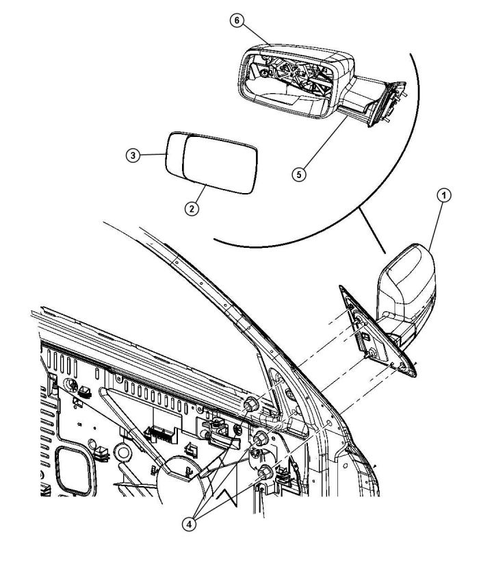 Mopar 68079362AA GLASS, Mirror Replacement