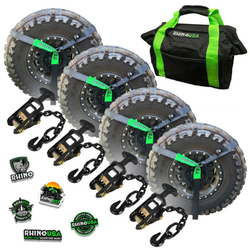 Rhino USA LASSO-STRAPS-BLK Lasso Straps; Basket Straps - Black