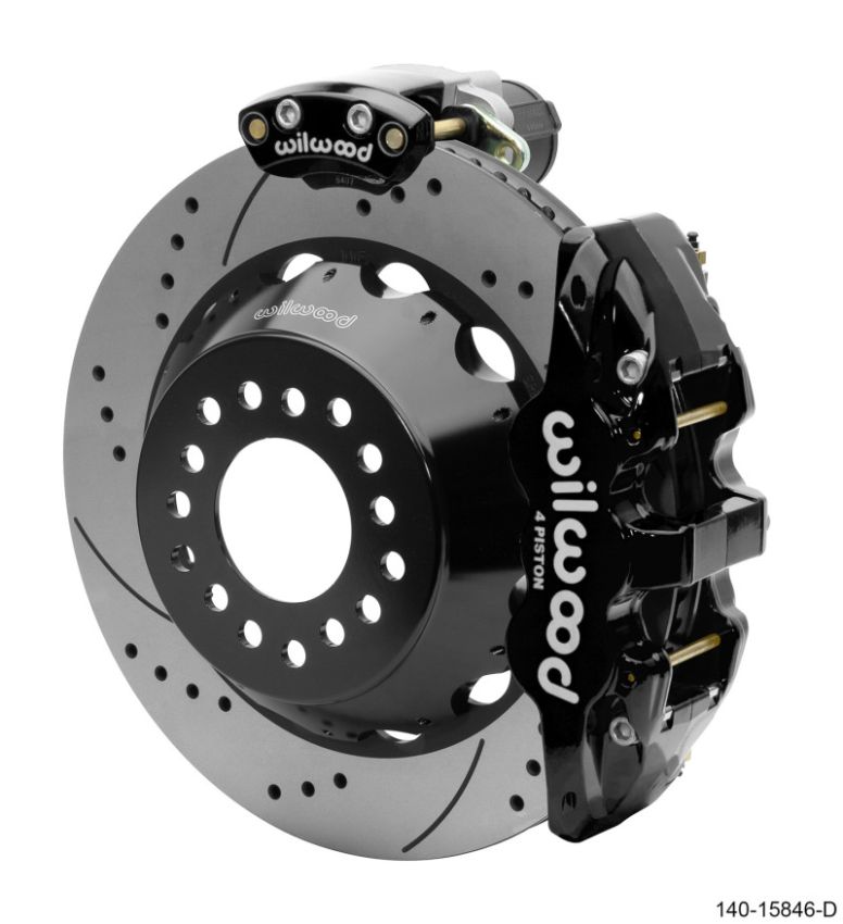 Wilwood 140-15846-D Narrow Superlite 4R Rear P-Brk Kit AERO4 14in Rotor Big Ford New Style 2.5in Off - SRP