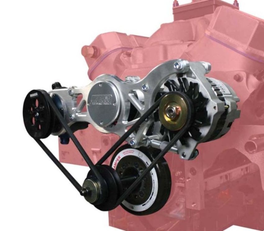 Moroso 63865 Chevrolet Big Block Alternator & Vacuum Pump Mount -  Water Pump - 130mm Alternator
