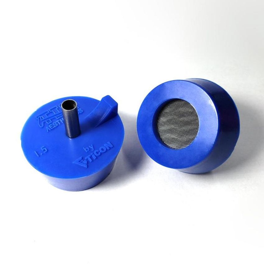 Ticon 903-71045-0000 Industries Tig Aesthetics 1.5in Pipe / 1.5in Header Silicone Purge Plug - Blue