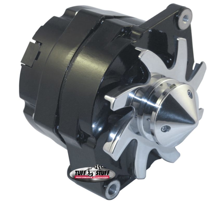TUFF-STUFF TFS7140FBULL12 GM Alternator Silver Bul let 140 amp 1-Wire Black