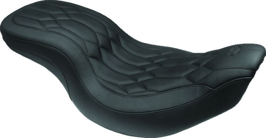 Mustang Motorcycle 79702 Mustang 08-21 Harley Electra Glide,Rd Glide,Rd King Str Glide Lowdown 1PC Seat Black Pearls - Black