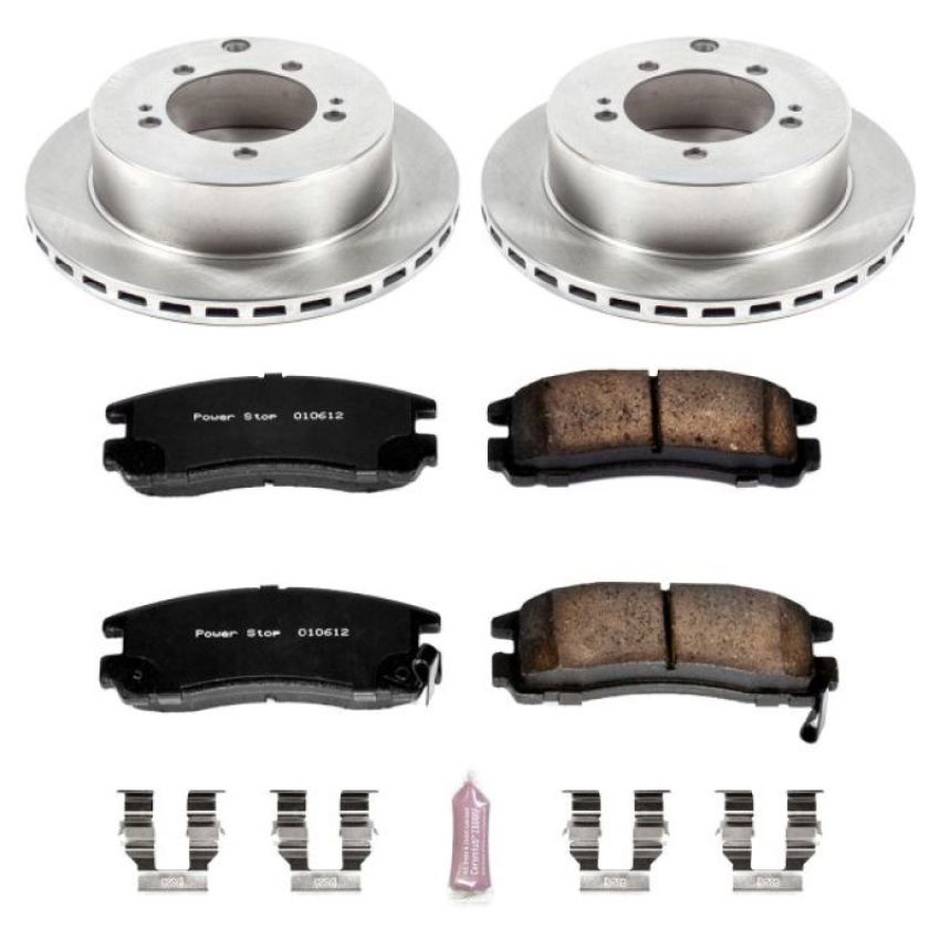 PowerStop KOE806 OE Stock Replacement Low-Dust Ceramic Brake Pad and Rotor Kit