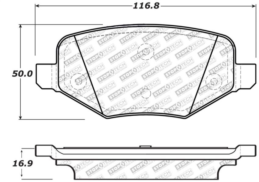Stoptech 305.13770 Street Select Brake Pads - Rear
