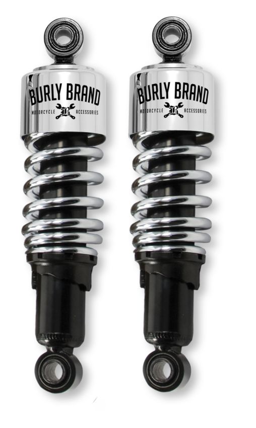 Burly Brand B28-1203 FLH Shocks - Chrome