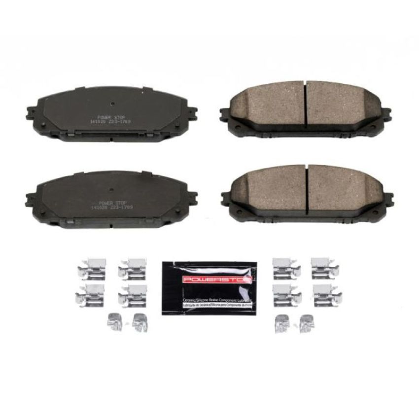 PowerStop Z23-1709 PowerStop - Z23 Daily Driver Carbon-Fiber Ceramic Brake Pads with Hardware Kit