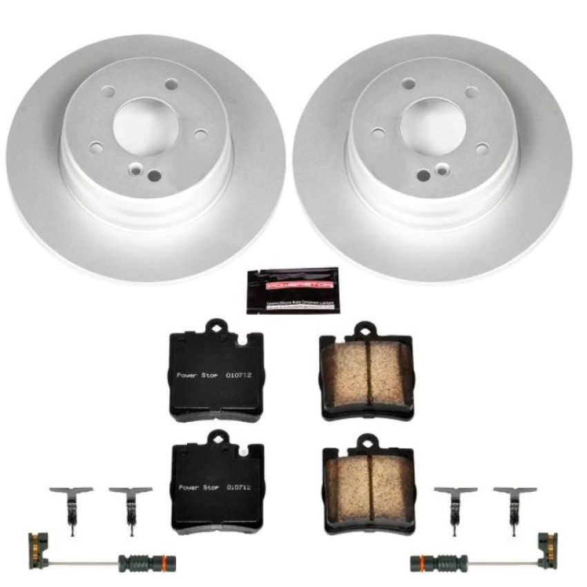 PowerStop CRK627 Genuine Geomet Coated Rotor and Carbon-Fiber Ceramic Brake Pad Kit