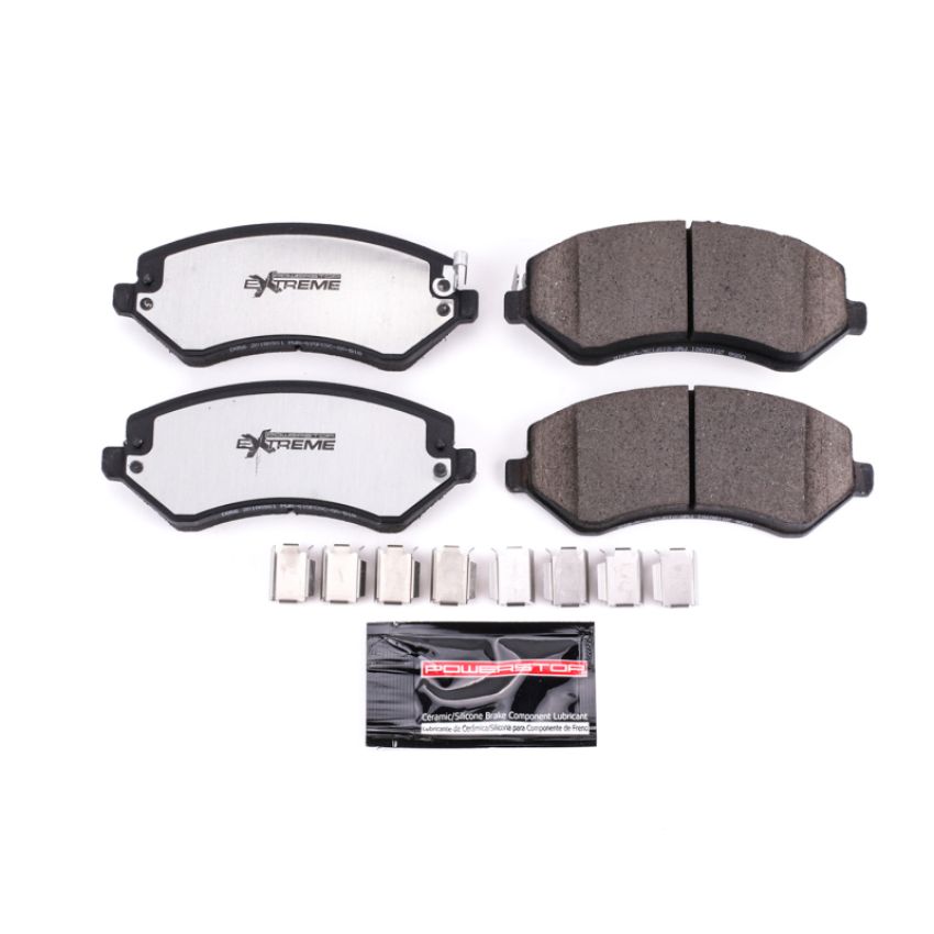 PowerStop Z36-856 PowerStop - Z36 Truck and SUV Carbon-Fiber Ceramic Brake Pads with Hardware Kit