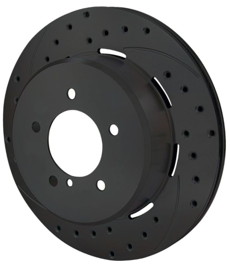 Wilwood 160-8745-BK Rotor-2.31in Offset-SRP-BLK-Drill-LH 12.19 x .810 - 5x4.75in BC