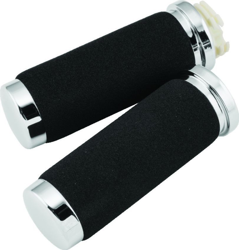 Bikers Choice 491310 81-Up Big Twin & XL With Dual Cable Black Cushion Grips With Sleeve Pr