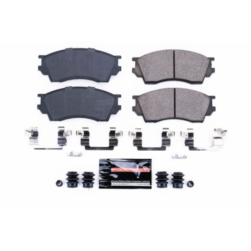 PowerStop Z23-643 PowerStop - Z23 Daily Driver Carbon-Fiber Ceramic Brake Pads with Hardware Kit