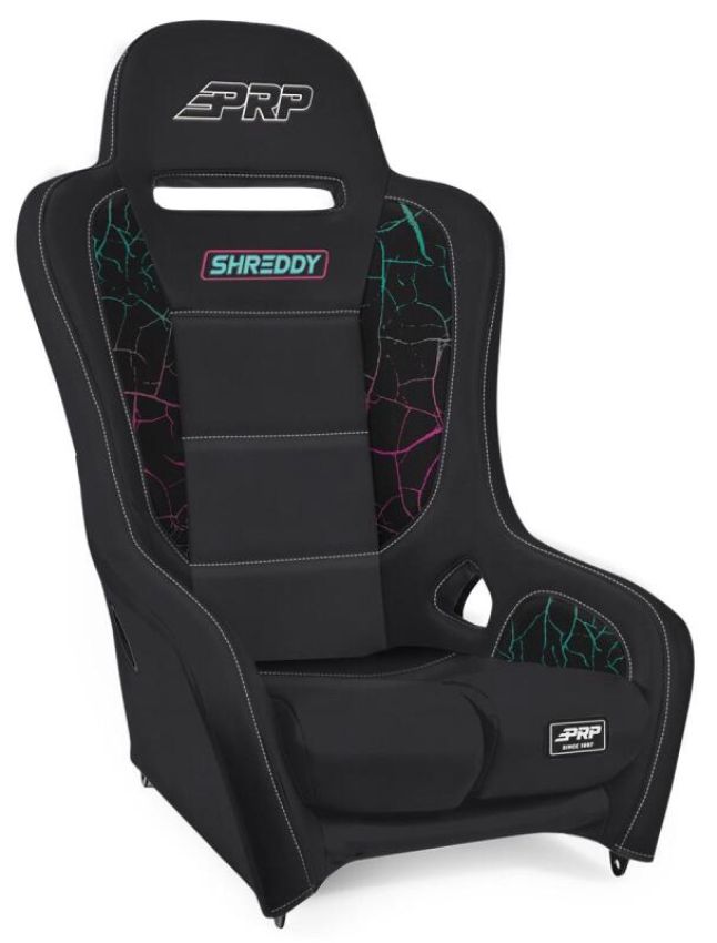 PRP Seats SHRDYA9101-05 PRP Shreddy Edition Podium Suspension Seat - Cracked/Black