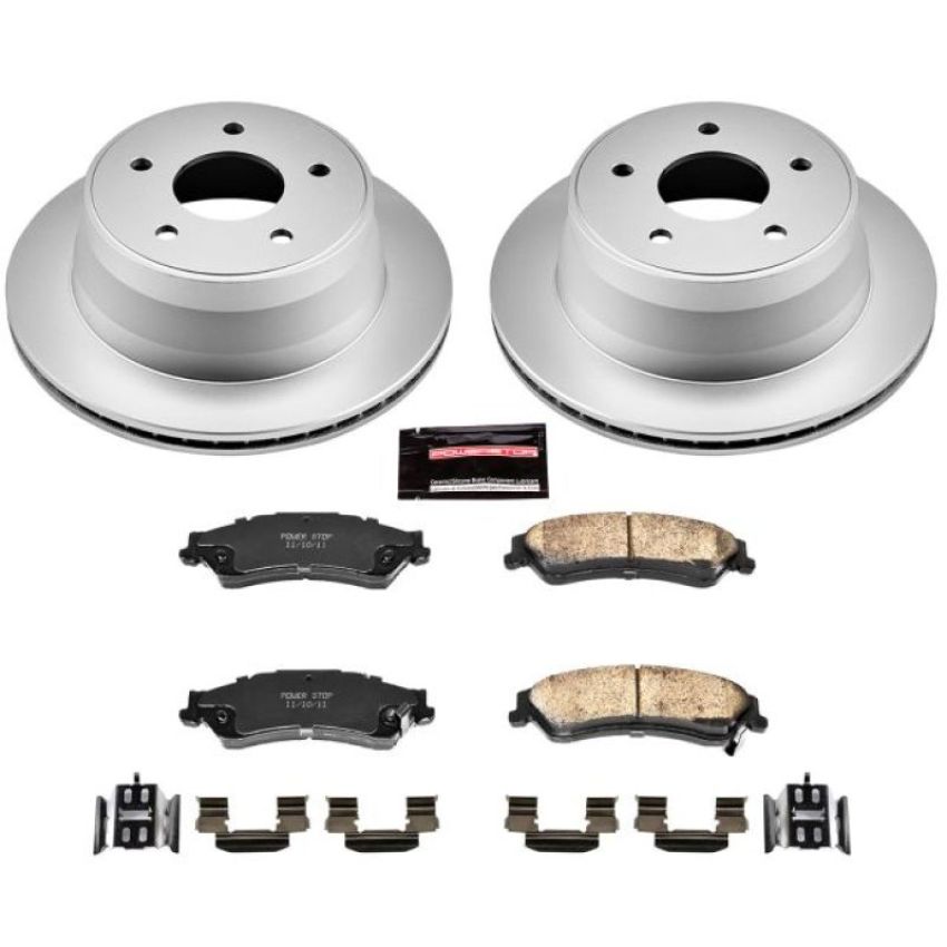 PowerStop CRK2003 Genuine Geomet Coated Rotor and Low-Dust Ceramic Brake Pad Kit
