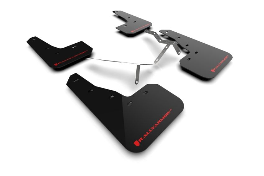 Rally Armor MF90-UR-BLK/RD Black Mud Flap/Red Logo