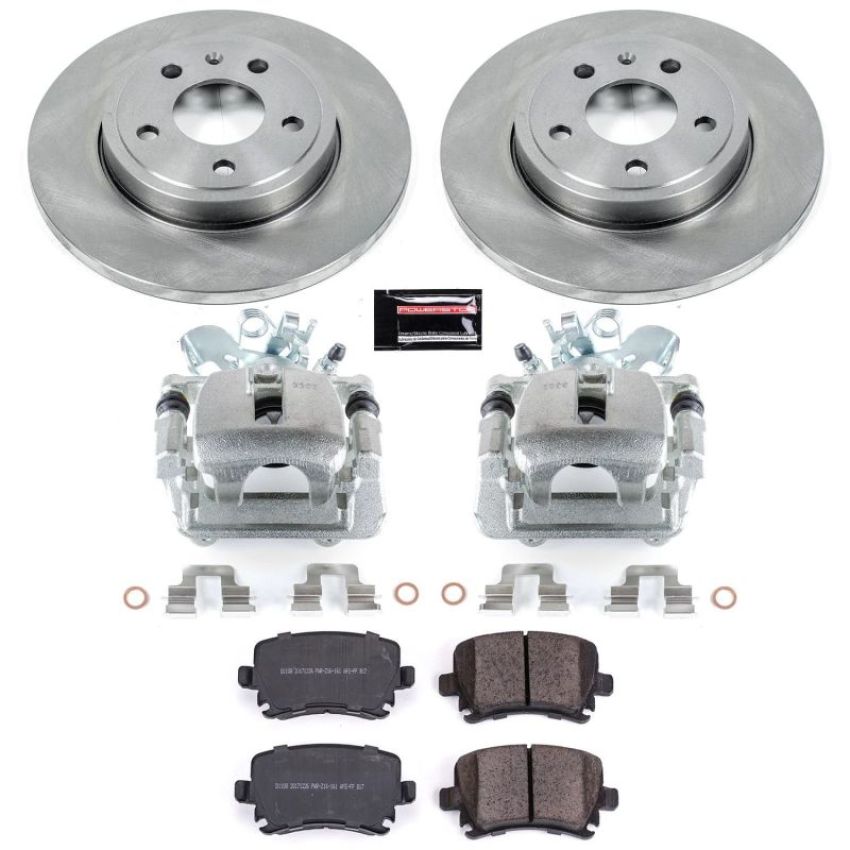 PowerStop KCOE4624 OE Stock Replacement Low-Dust Ceramic Brake Pad, Rotor and Caliper Kit