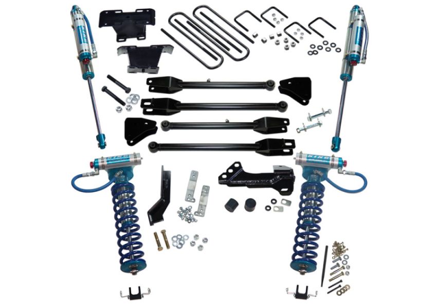 Superlift K166KG 17-19 Ford F-250 SD 4WD 4in Lift Kit w/4-Link King Front Coilovers/Rear Reservoir Shocks