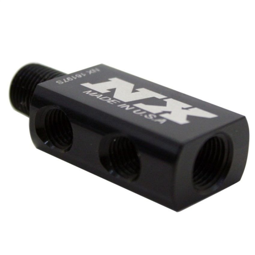 Nitrous Express 16197S COMPACT DISTRIBUTION BLOCK WITH GAUGE PORT