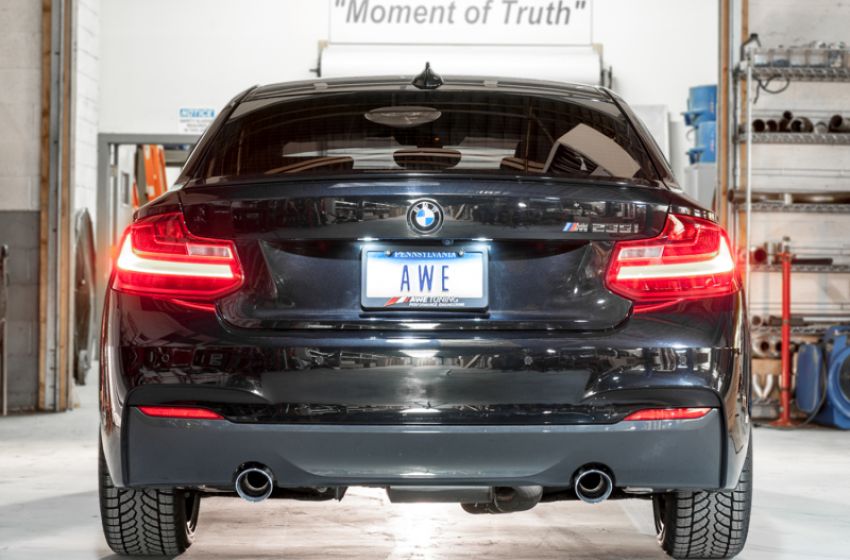 AWE Tuning 3010-32028 BMW F22 M235i / M240i Touring Edition Axle-Back Exhaust - Chrome Silver Tips (90mm)