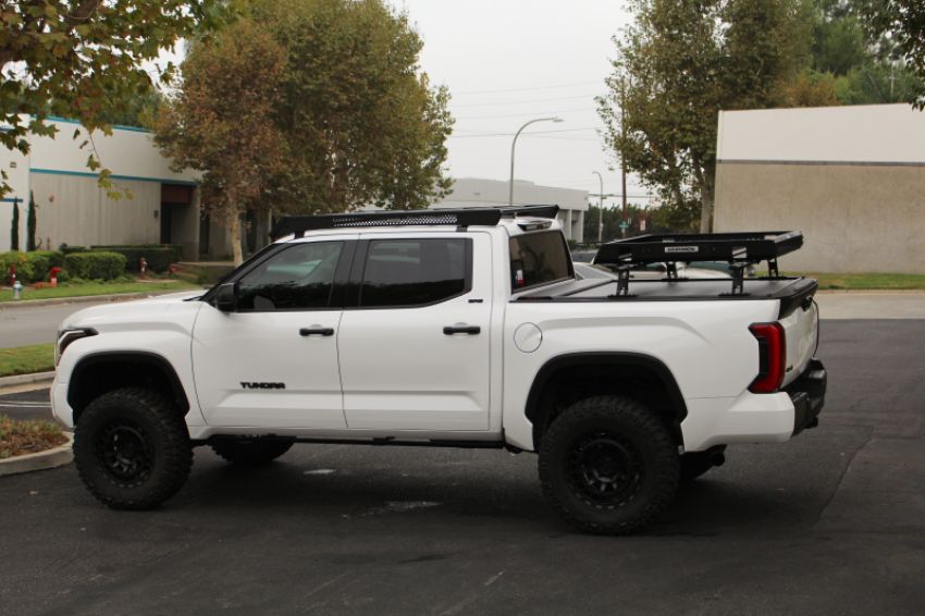 Go Rhino 5933180T 22-23 Toyota Tundra CrewMax Ceros Low Profile Roof Rack - Tex. Blk