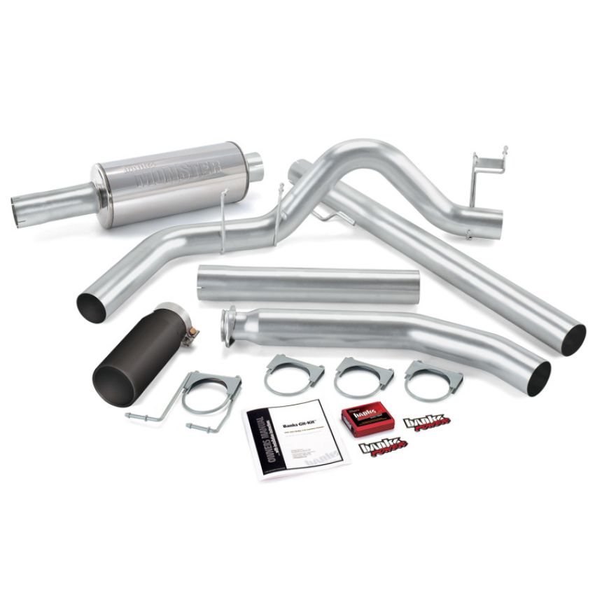 Banks Power 49359-B 01 Dodge 5.9L Std Cab Git-Kit - SS Single Exhaust w/ Black Tip
