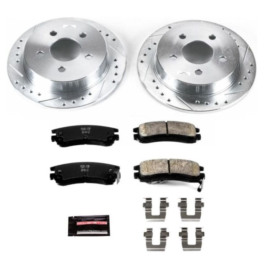 PowerStop K1558 Z23 Daily Driver Carbon-Fiber Ceramic Brake Pad and Drilled & Slotted Rotor Kit