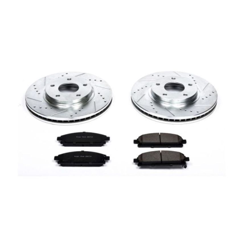 PowerStop K150 Z23 Daily Driver Carbon-Fiber Ceramic Brake Pad and Drilled & Slotted Rotor Kit
